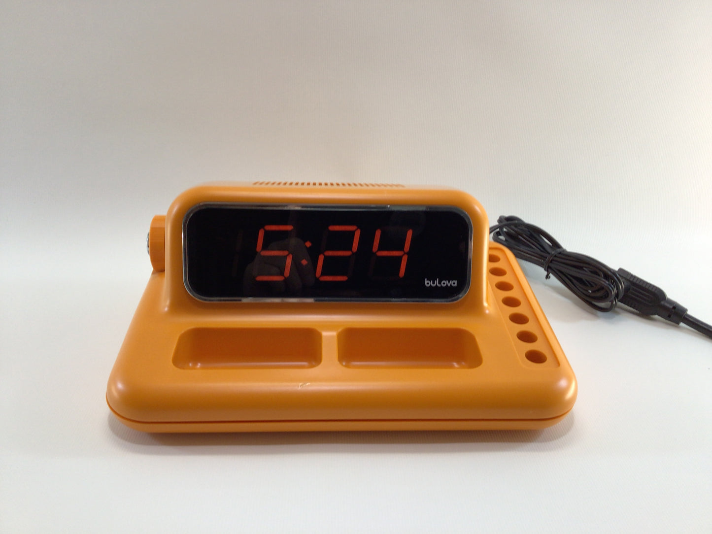 Bulova Digital Alarm Clock Model B-5467 Desk or Night Stand Organizer Vintage Electronics Device