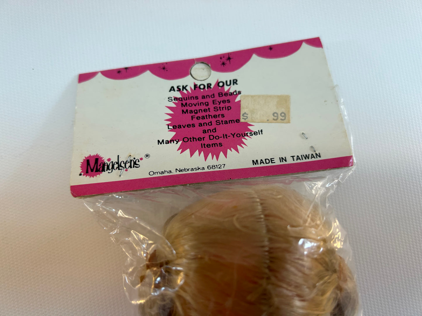 Vintage Dime Store Little Cindy Doll 5" Blonde Hair with Pig Tails Mangelsen's Toddler Doll  In Original Package