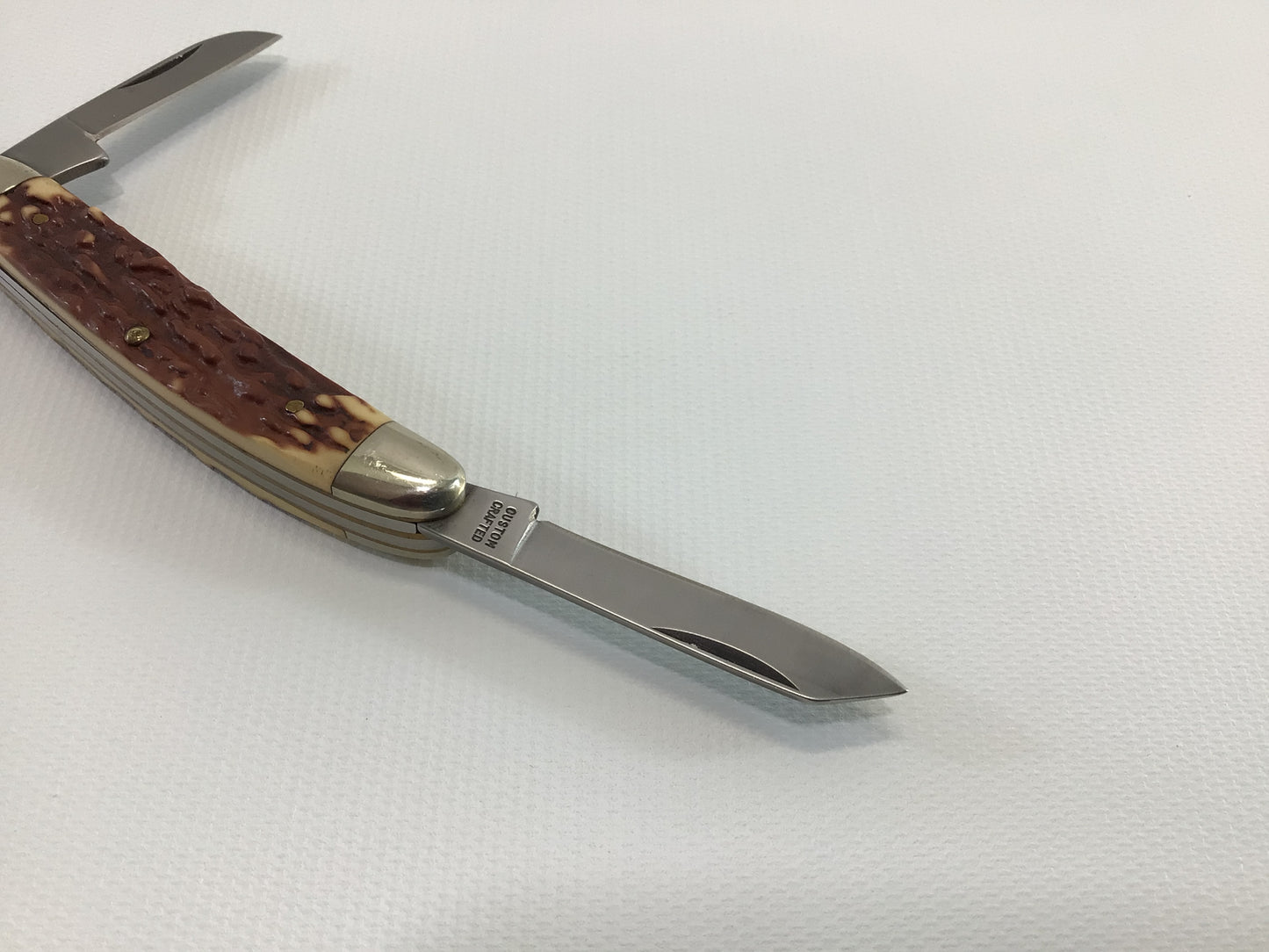 Vintage Pocket Knife Stockman Three Blade Sharp 380 Made In Japan