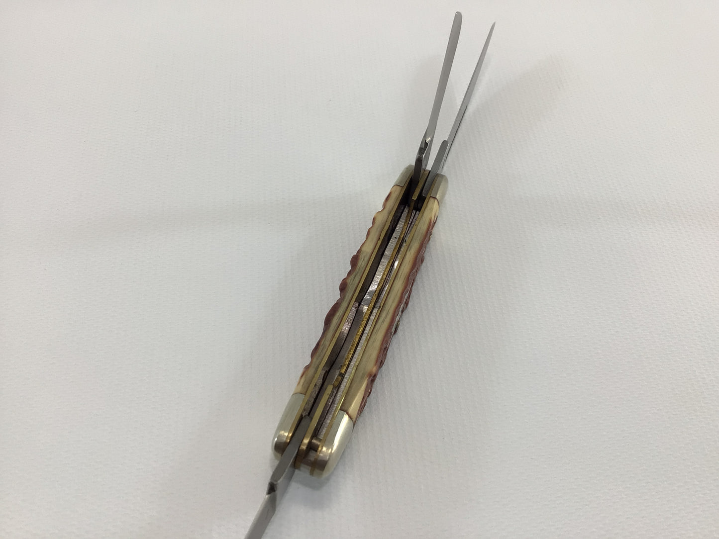 Vintage Pocket Knife Stockman Three Blade Sharp 380 Made In Japan