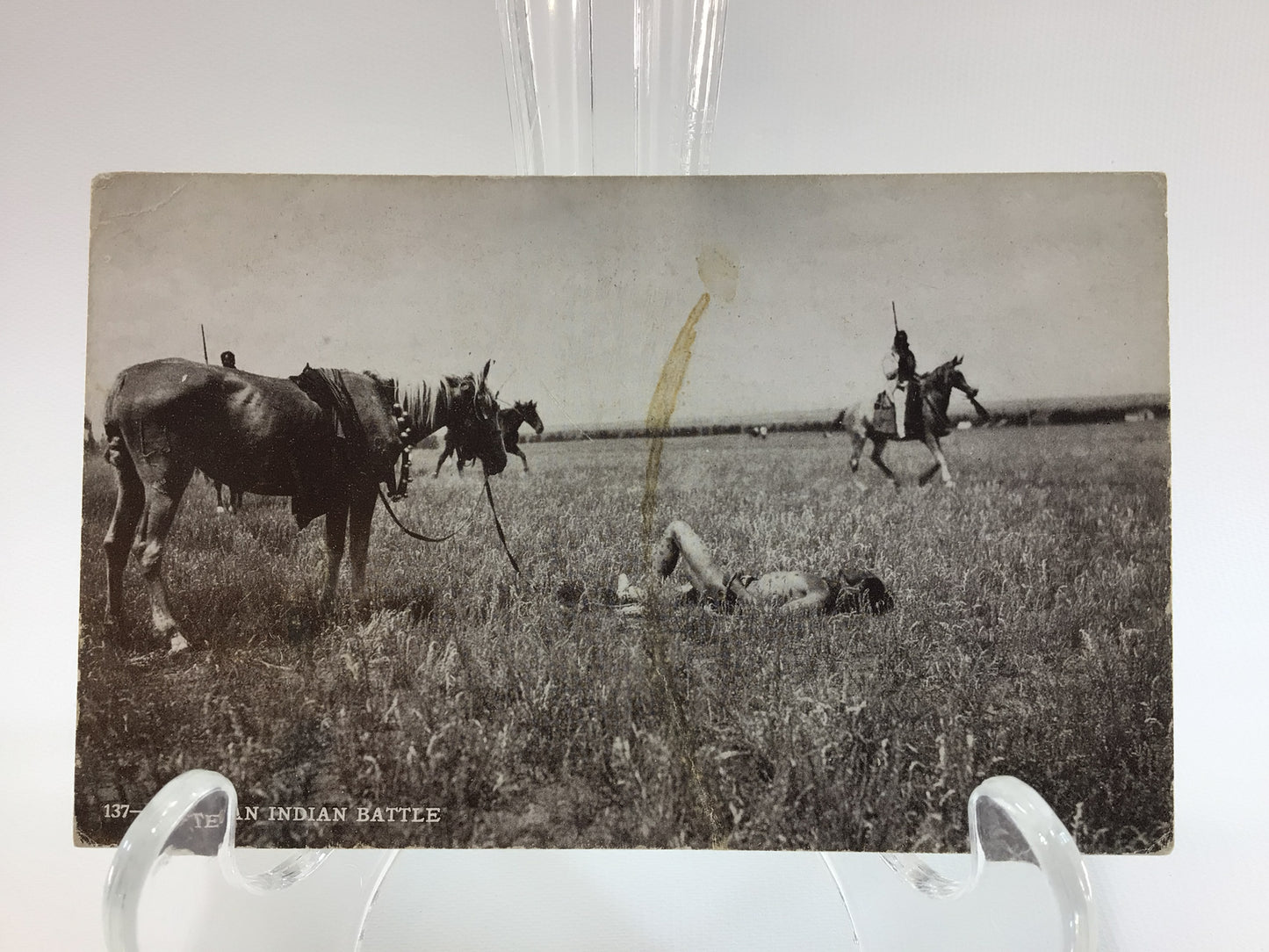 Antique RPPC Postcard After a Battle Matteson Post Cards