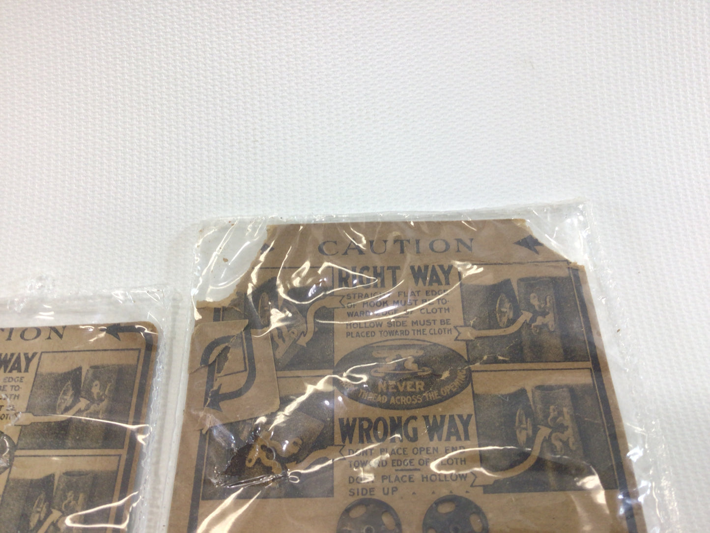 Wilson Dress Hooks Black Sewing Notion Fasteners Small and Large Carded Vintage Advertising Ephemera