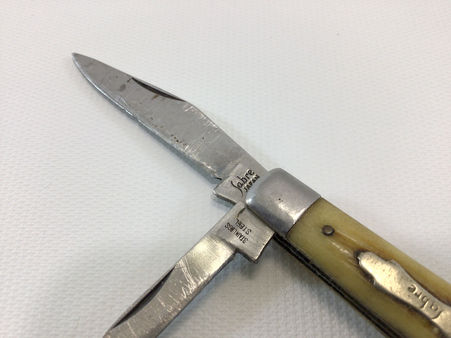 Vintage Pocket Knife Sabre Stockman Two Blade Made In Japan