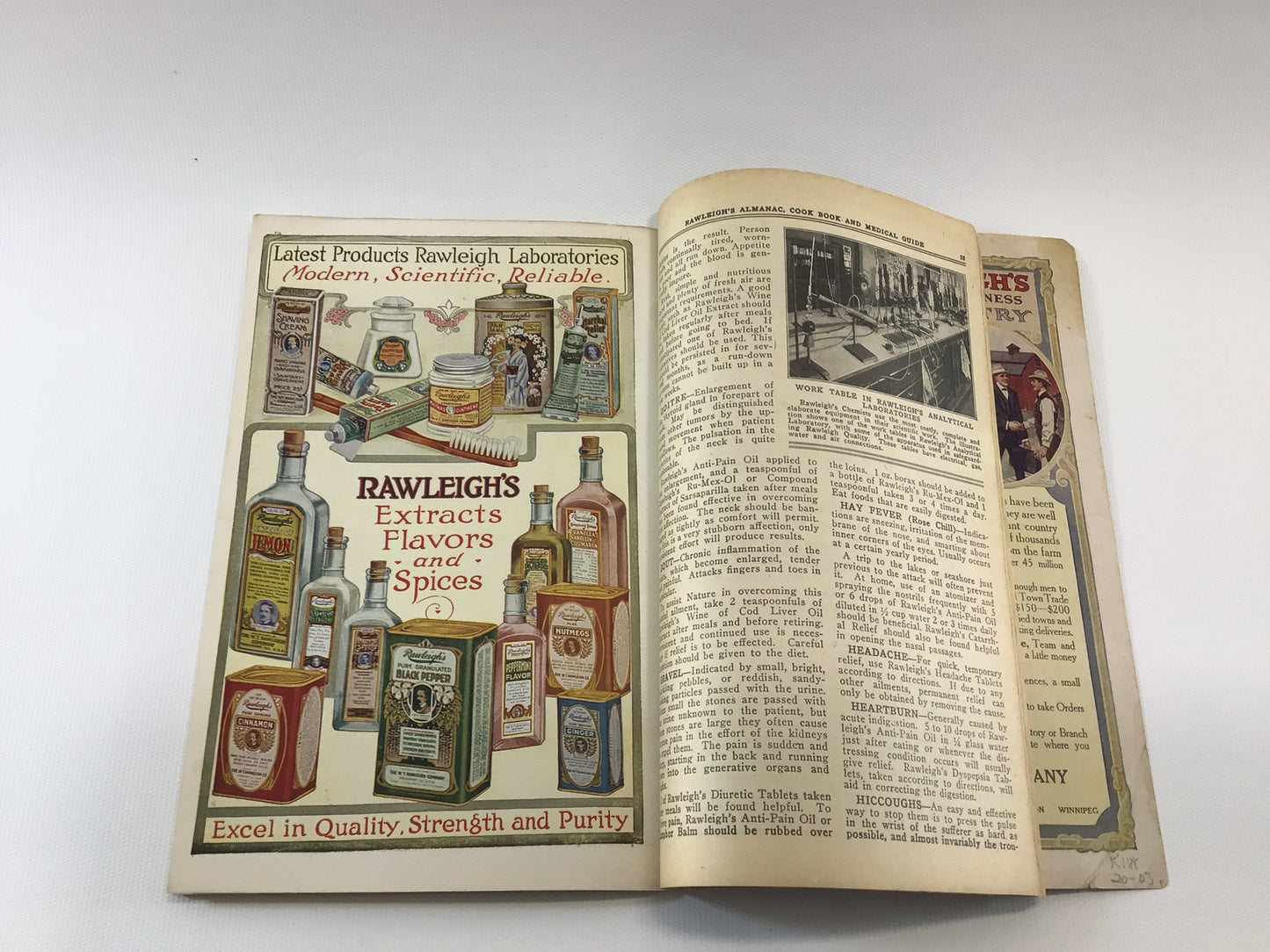 Antique Advertising Ephemera Booklet Rawleigh's 1917 Almanac Cook Book