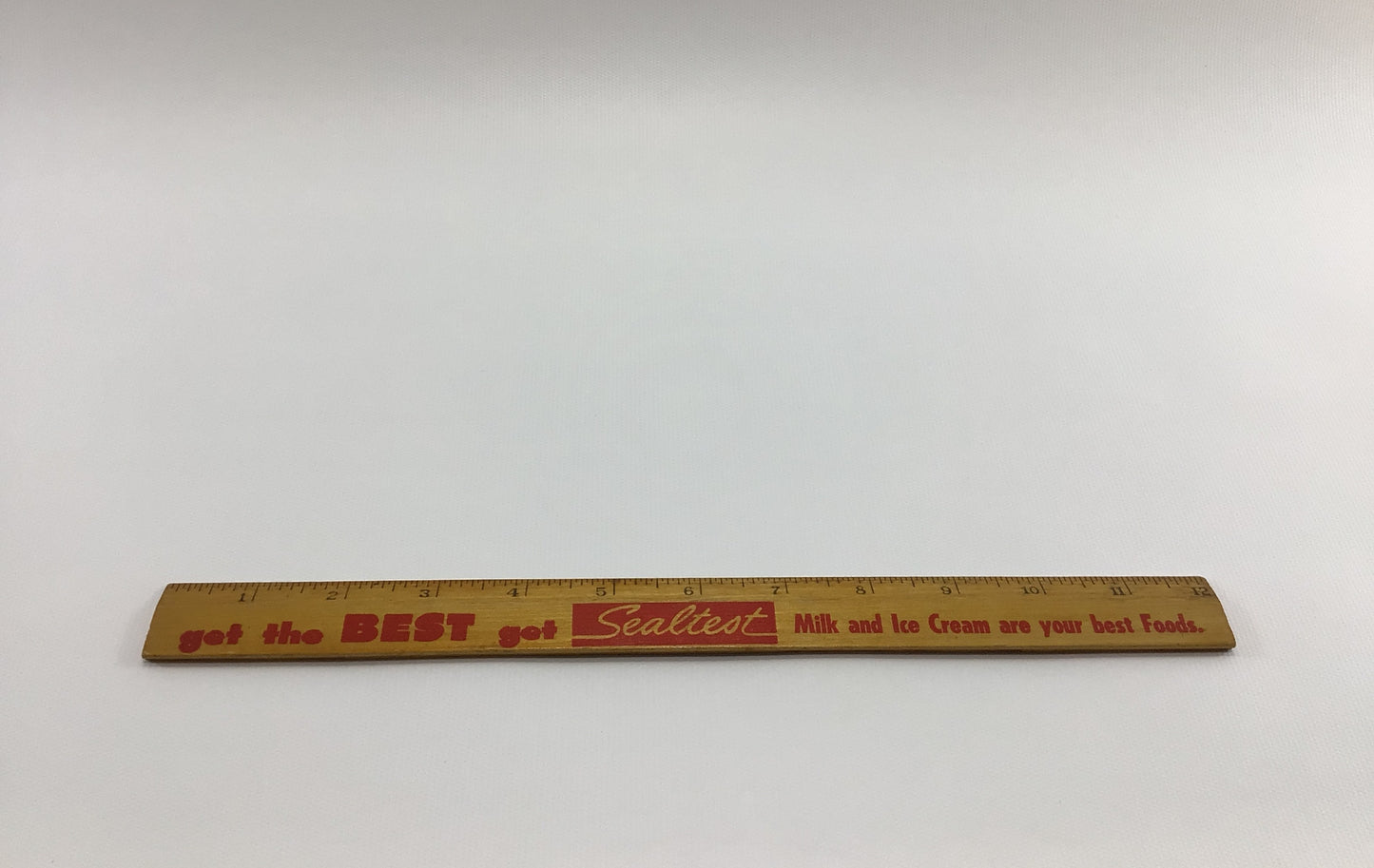 Advertising Ruler Sealtest Dairy Vintage Wooden Collectible Desk Accessory Got the Best Milk Ice Cream