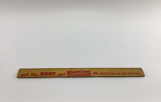 Advertising Ruler Sealtest Dairy Vintage Wooden Collectible Desk Accessory Got the Best Milk Ice Cream