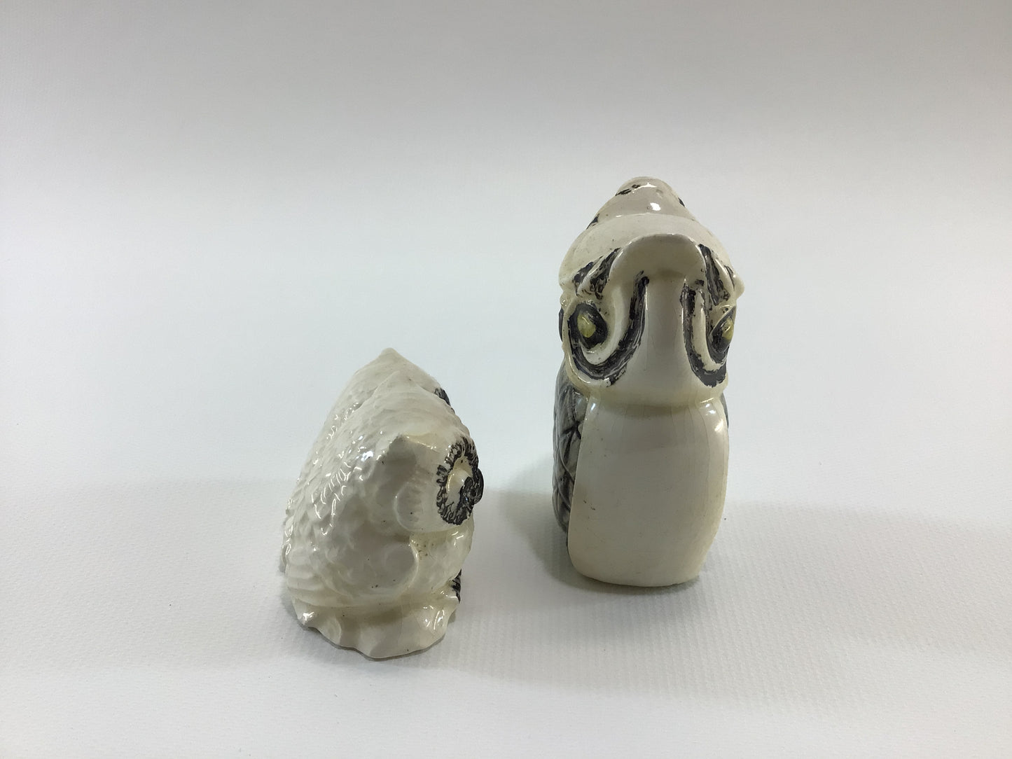 Vintage Owl Figurines Small 3" Ceramic Made in Japan Kitsch