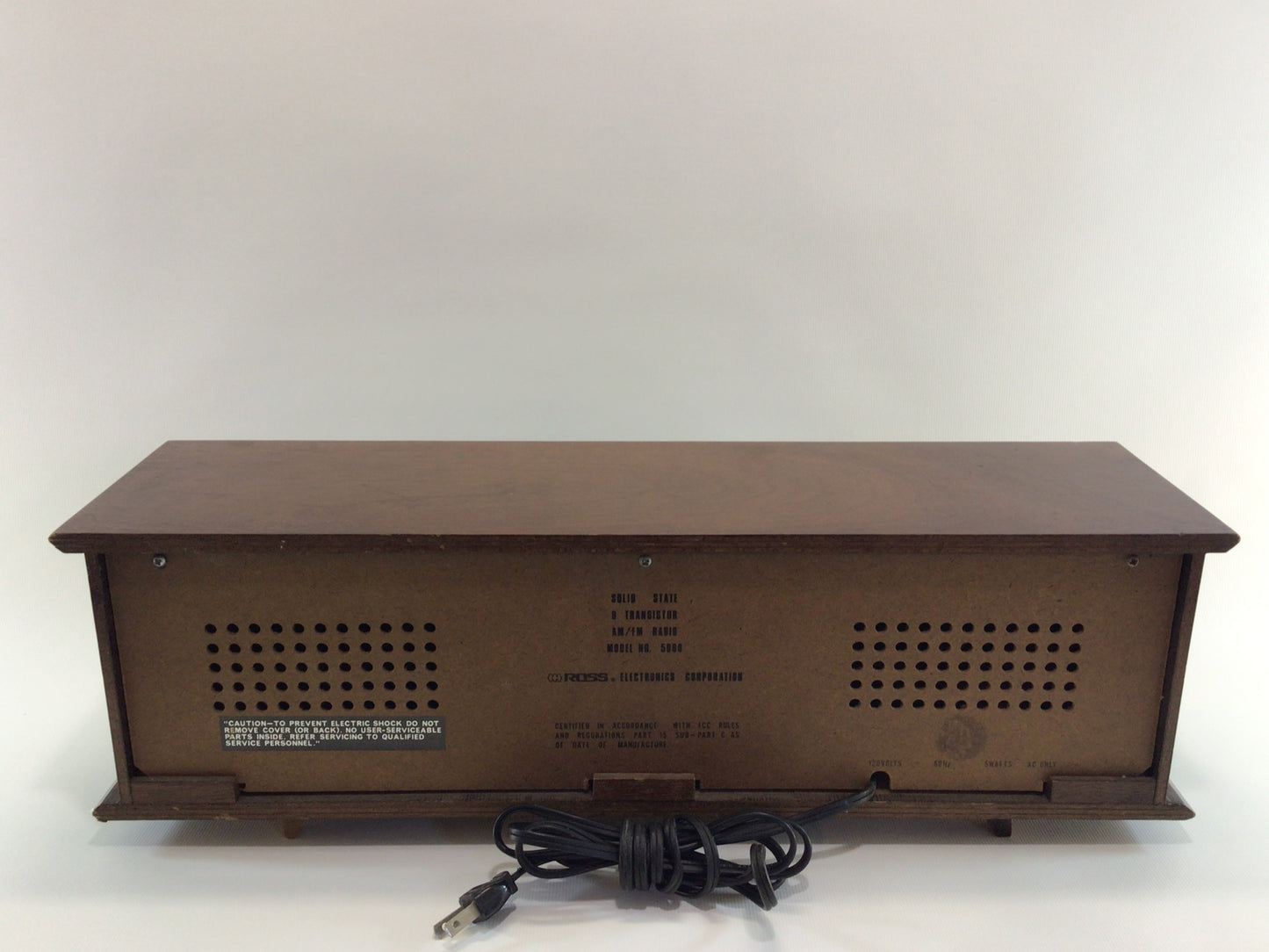 Ross Model 5060 AM FM Wood Cabinet Radio Vintage Audio Electronics - Non Working Project Piece