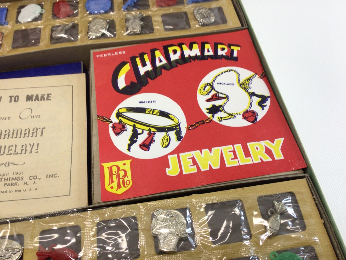 Toy Jewelry Making Kit Vintage 1952 CHAMART Peerless Playthings New Jersey