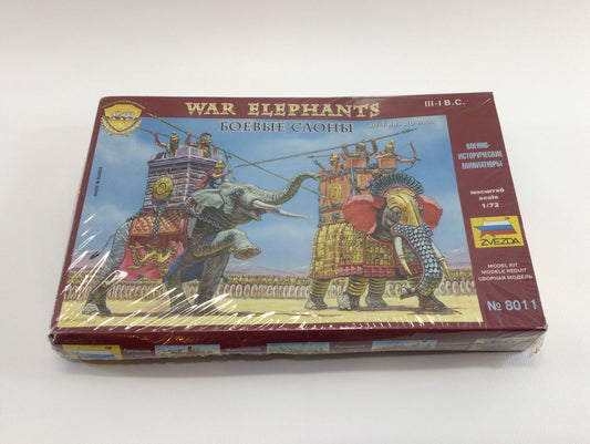 Model Diorama Gaming 1/72 Scale 3rd Century War Elephants Kit 8011 Zvezda Miniatures