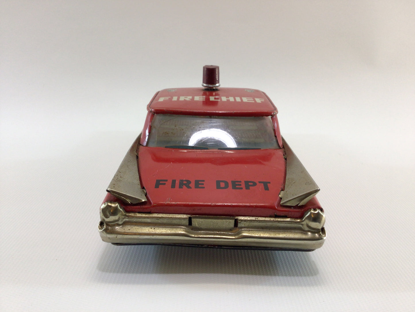 Yonezawa Buick Fire Chief Car Tin Lithograph Friction Vintage Made in Japan Toy