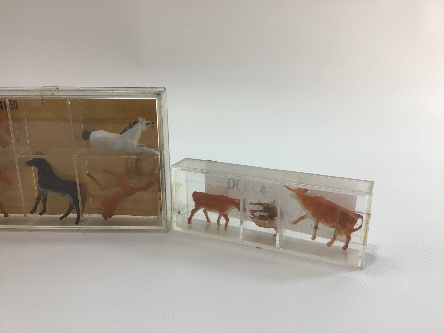 Model Railroad HO Scale Farm Animals Cows and Horses Lot Vintage Preiser Miniature Diorama Parts Pieces