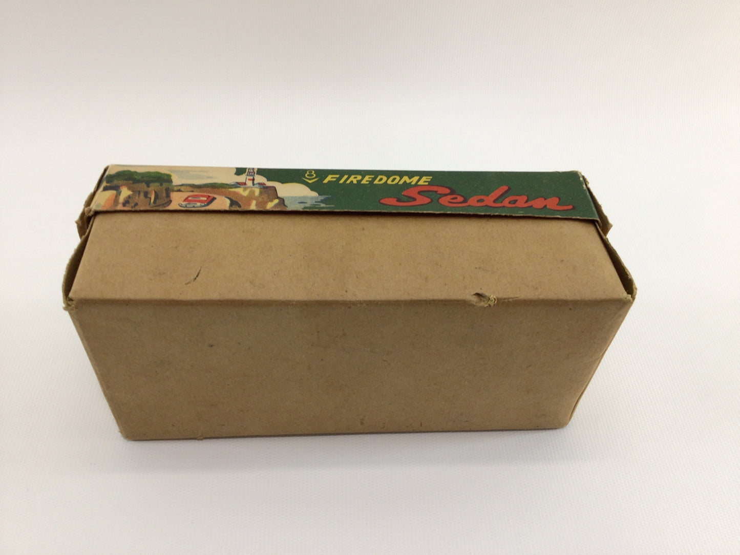 Vintage Tin Lithograph Toy Friction Car V8 Firedome Sedan Daiya Made in Japan