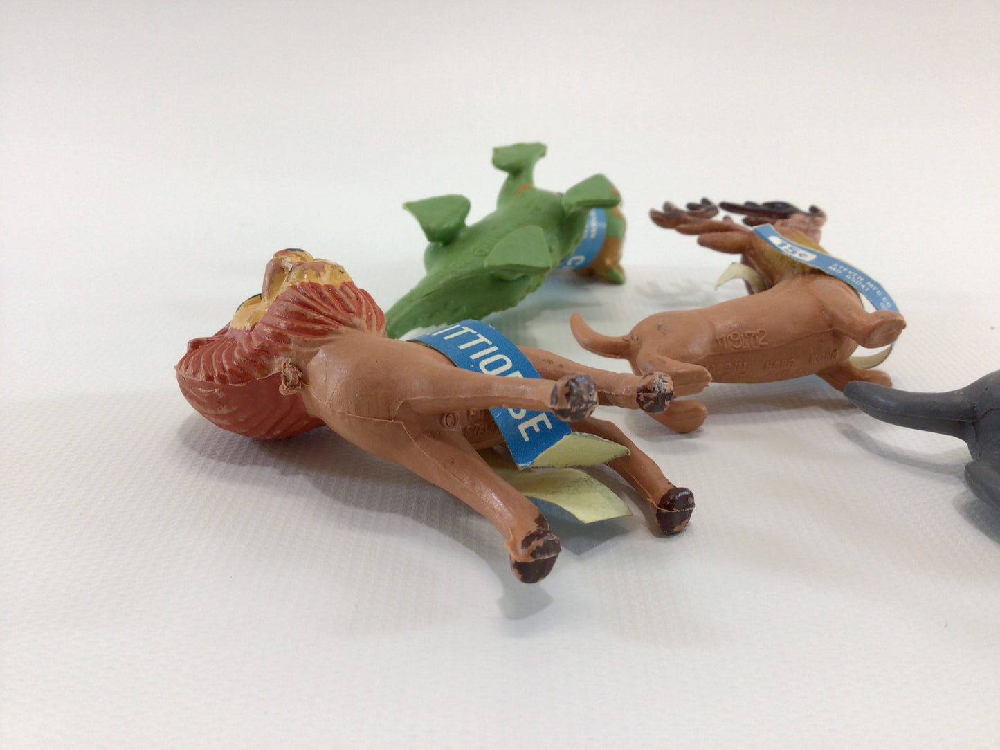 Mixed Up Zoo Collectible Plastic Toy Figurines 1972 Steven Mfg Vintage Kitschy Made in Hong Kong Toys 4 Pieces