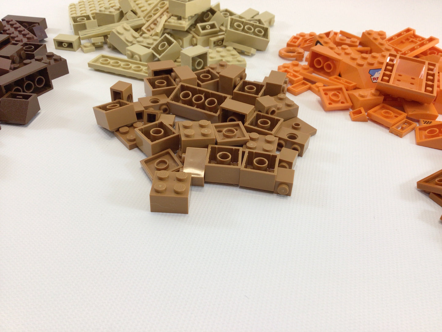 Lego Assorted Brown and Orange Parts and Pieces Lot