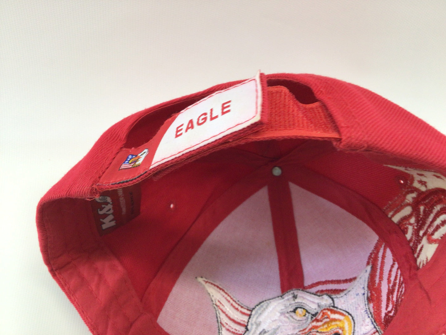 Eagle Red Patriotic Trucker Baseball Cap K&S Unique Brand Adjustable Size