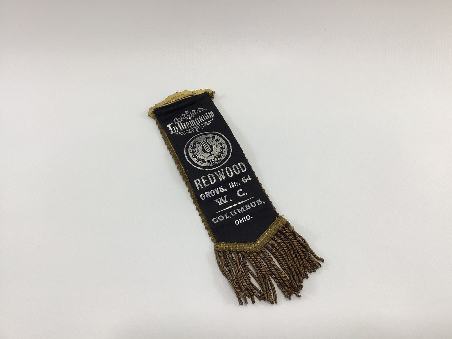 Antique Member Medallion Ribbon In Memoriam Woodmen Circle No 64 Columbus Ohio