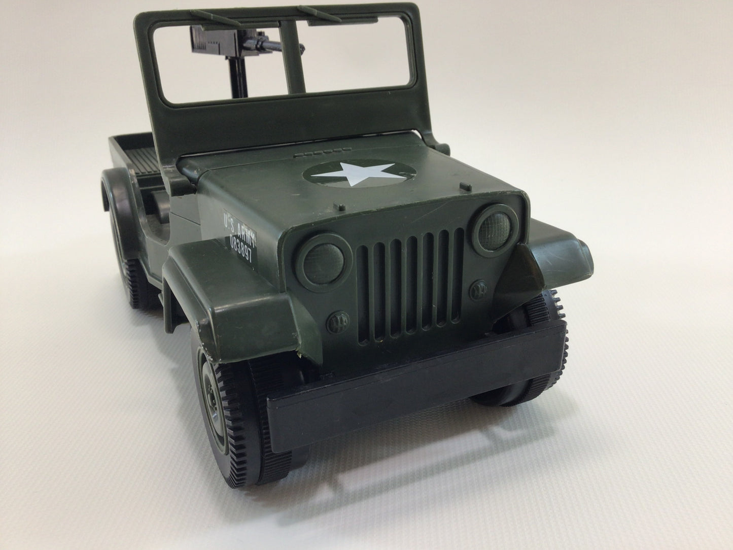 Zima US Army Jeep Vintage Hard Plastic Friction Toy No 897 Made in Hong Kong