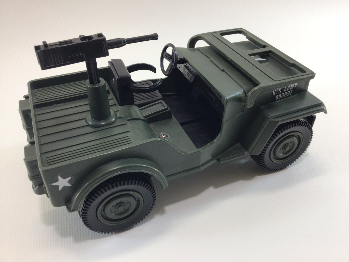 Zima US Army Jeep Vintage Hard Plastic Friction Toy No 897 Made in Hong Kong