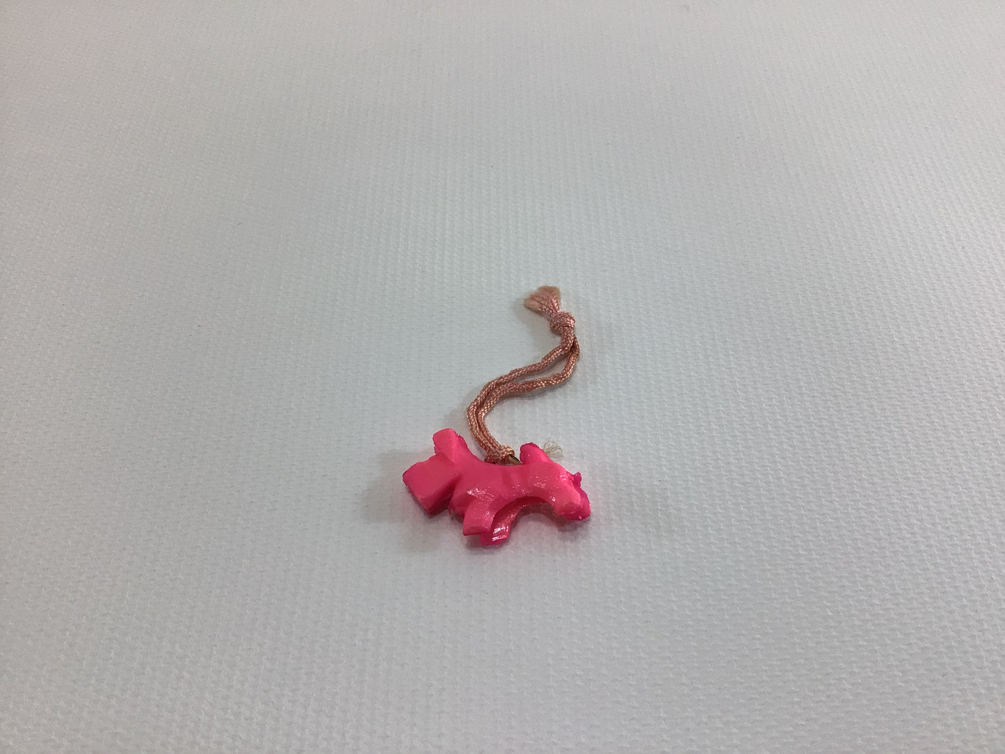 Pink Celluloid Plastic Miniature Scottie Dog Charm Vintage 1930s Toy Prize Product Advertising Give Away Scottish Terrier