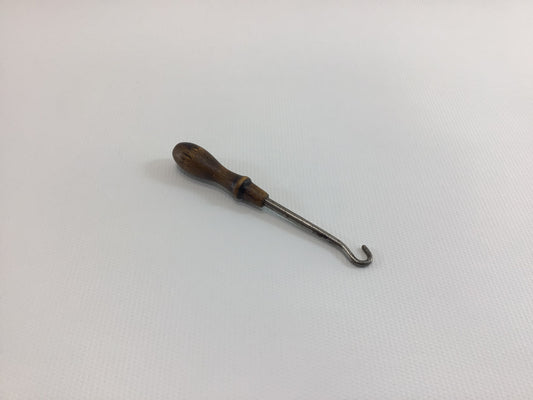 Antique 3" Wooden Handle Button Hook Collectible Victorian Hand Tool for Shoes Gloves Corsets