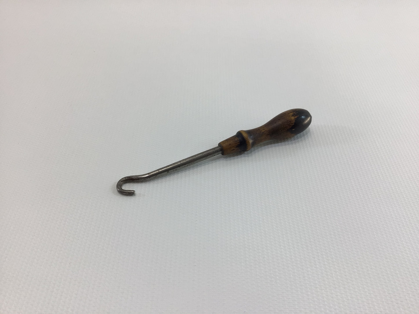 Antique 3" Wooden Handle Button Hook Collectible Victorian Hand Tool for Shoes Gloves Corsets