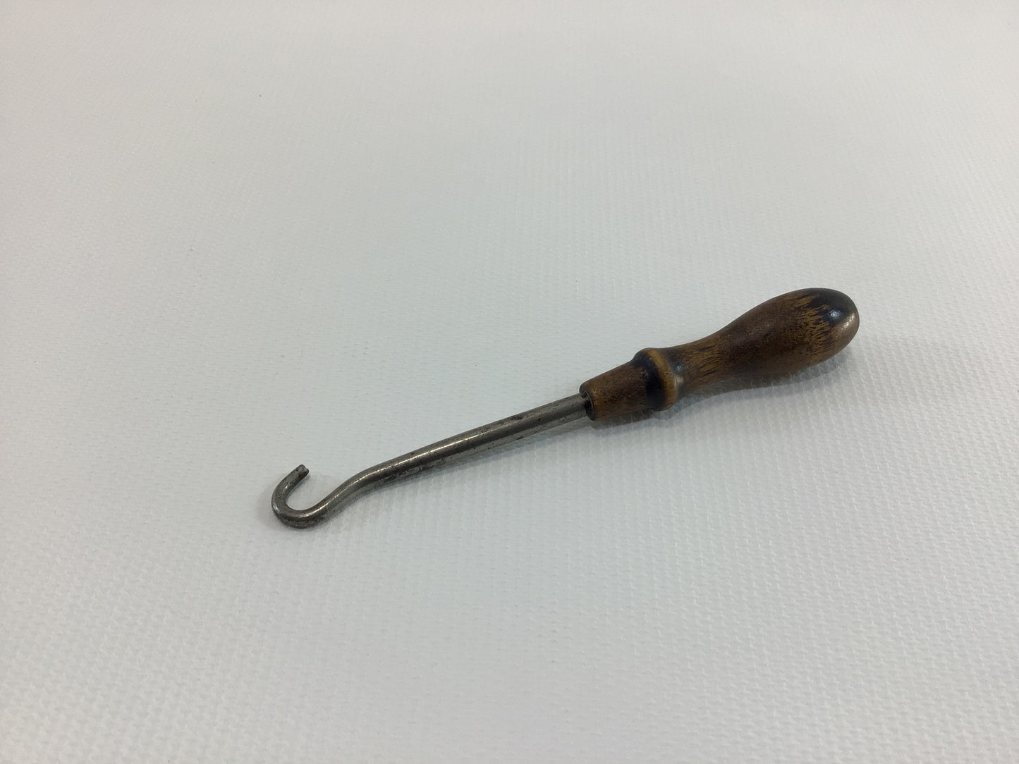 Antique 3" Wooden Handle Button Hook Collectible Victorian Hand Tool for Shoes Gloves Corsets