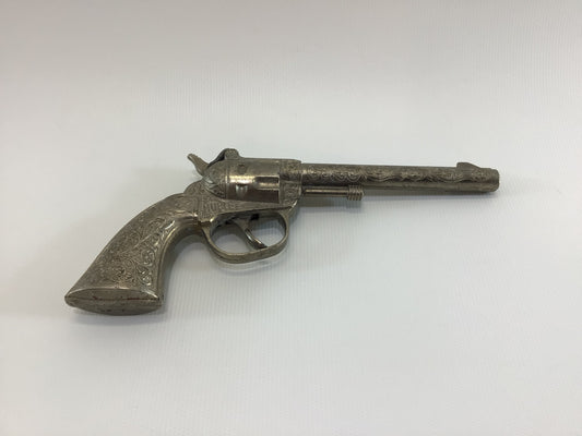 Single Shot Cap Gun Hubley Chief Six Shooter Revolver Vintage 1960s Dime Store Toy Made in USA