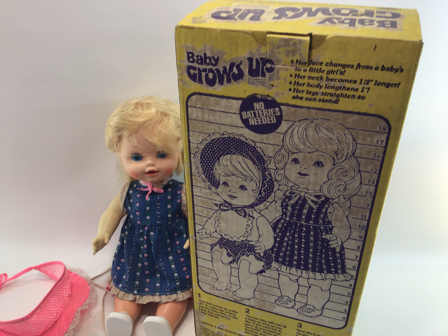 1970s Mattel Baby Grows Up in Box Vintage Toy Doll