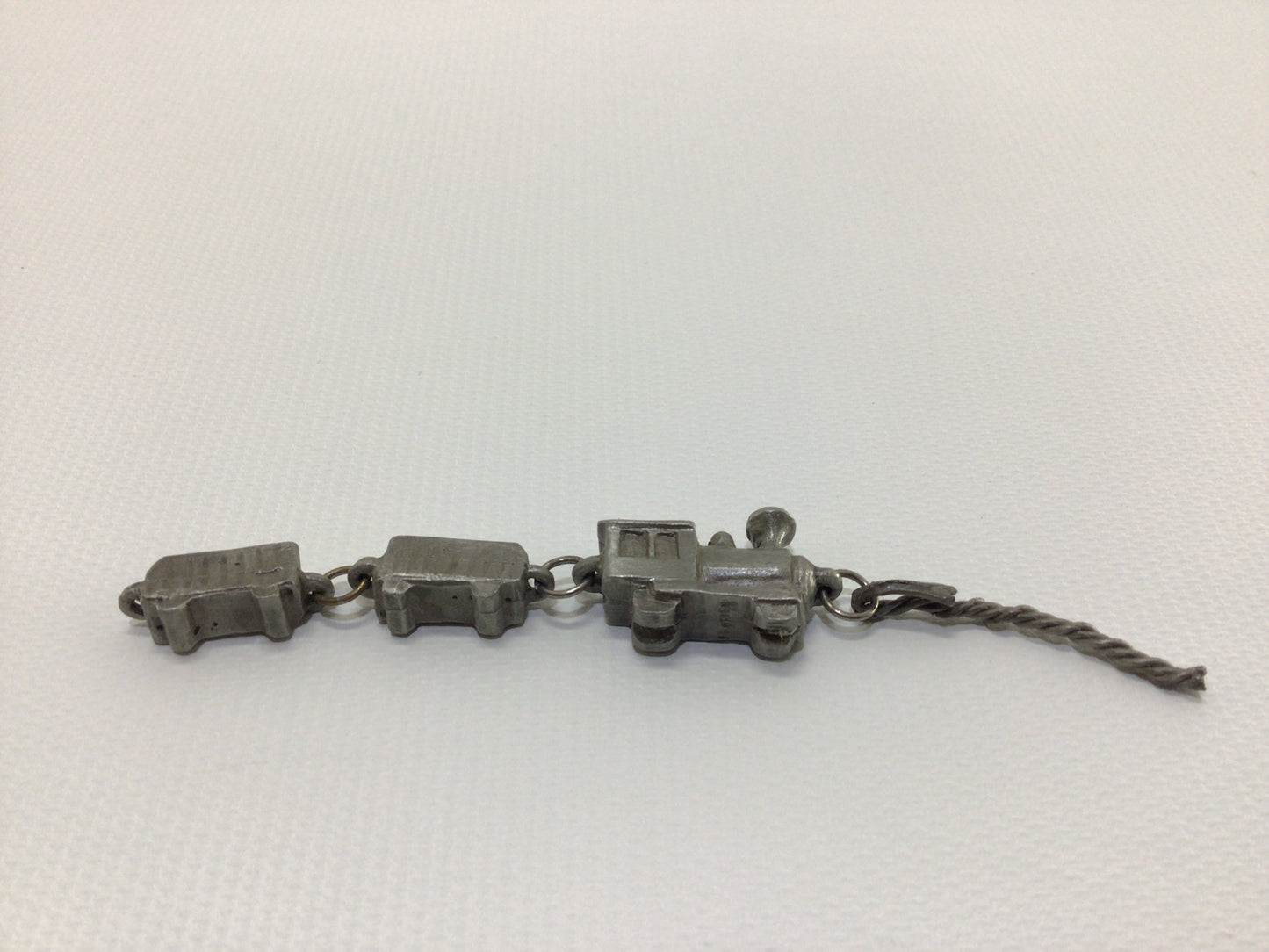 Vintage Locomotive Train Small Lead Pewter Bracelet Charm