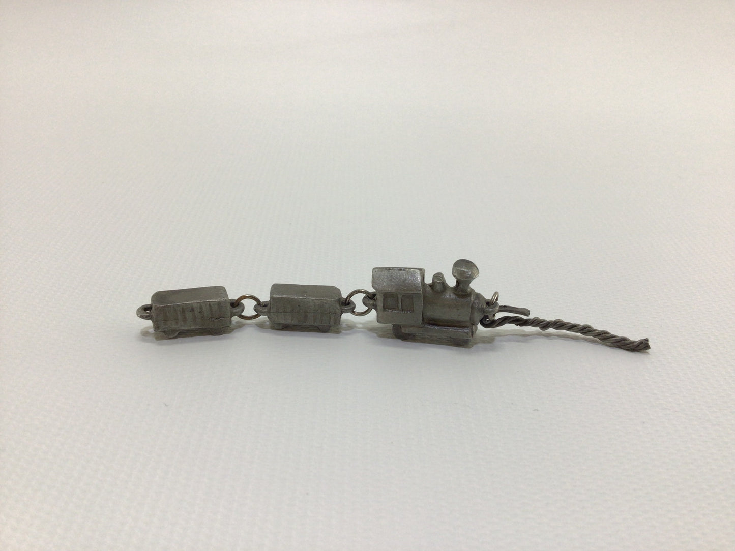 Vintage Locomotive Train Small Lead Pewter Bracelet Charm