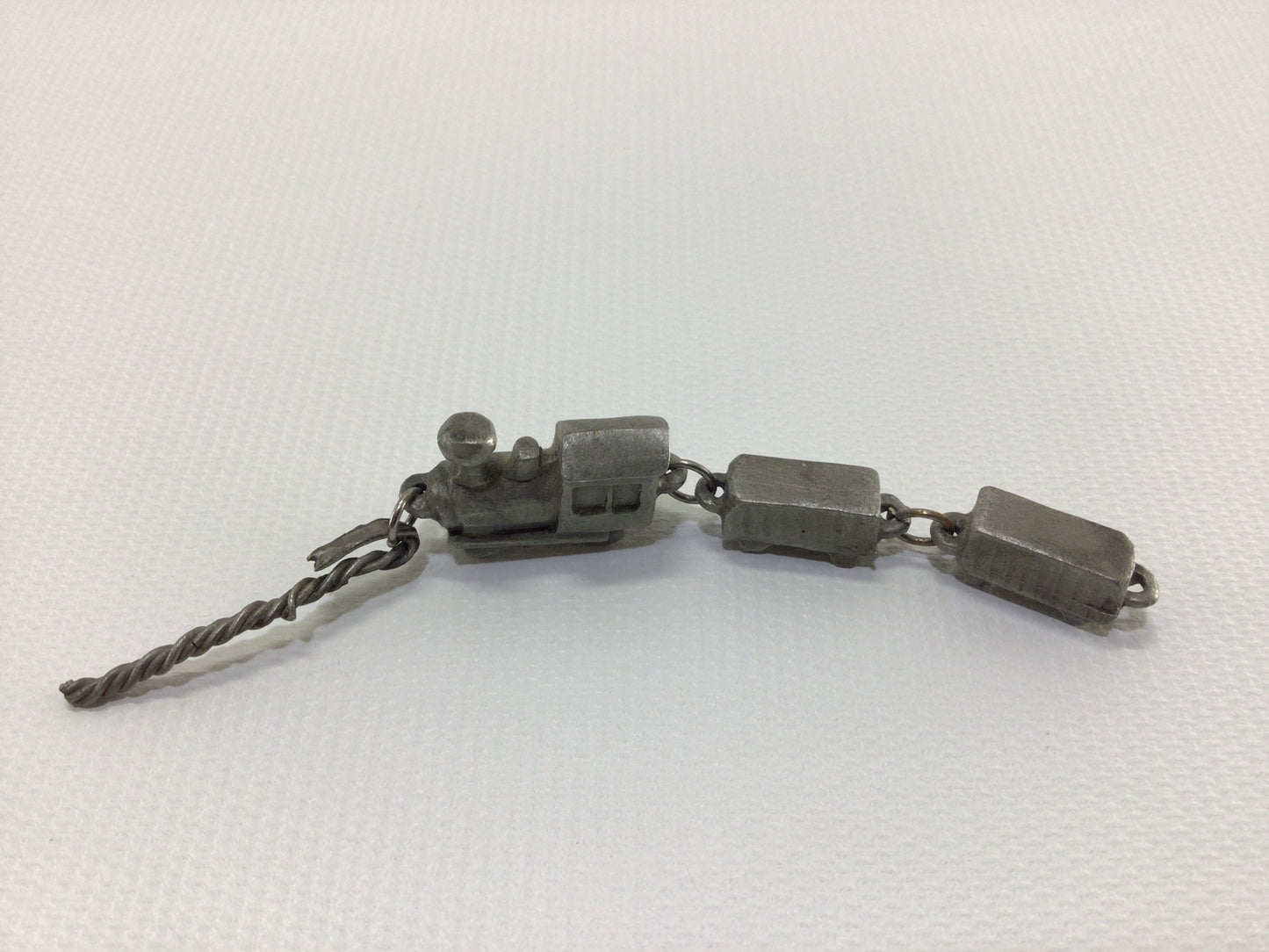 Vintage Locomotive Train Small Lead Pewter Bracelet Charm