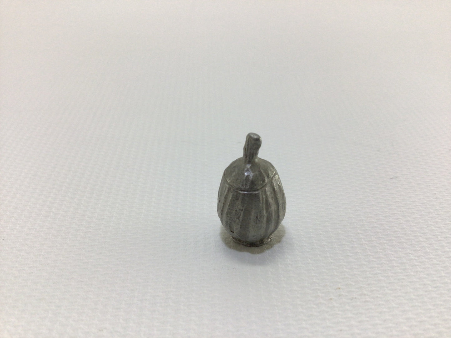 RC Pewter Halloween Jack O Lantern Sad Gloomy Pumpkin Figurine Vintage Collectible Small Signed Miniature