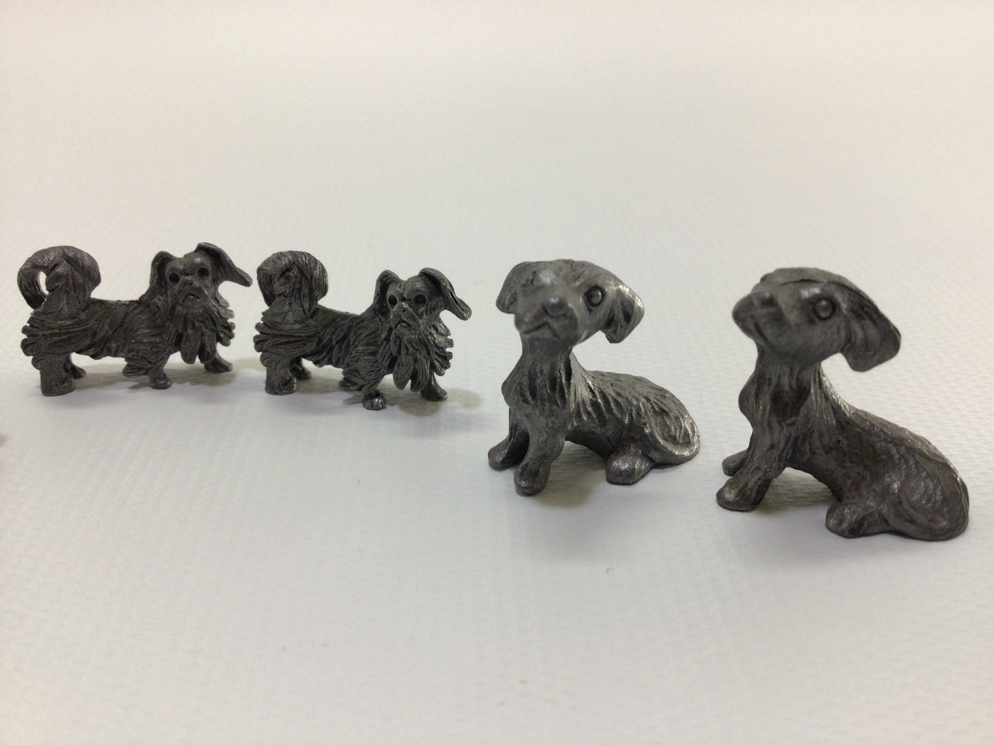 Miniature Pewter Animals Figurine Lot of 9 Vintage Collectible Display Figures