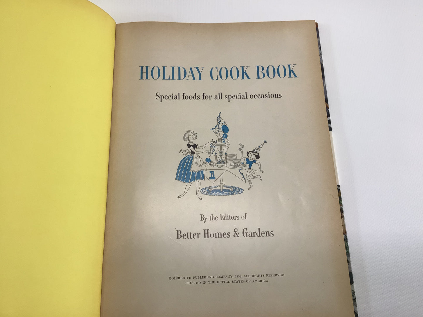 Holiday Cook Book Vintage Better Homes and Gardens Cookbook Entertaining Party Special Occasions Family Recipes Copyright 1959