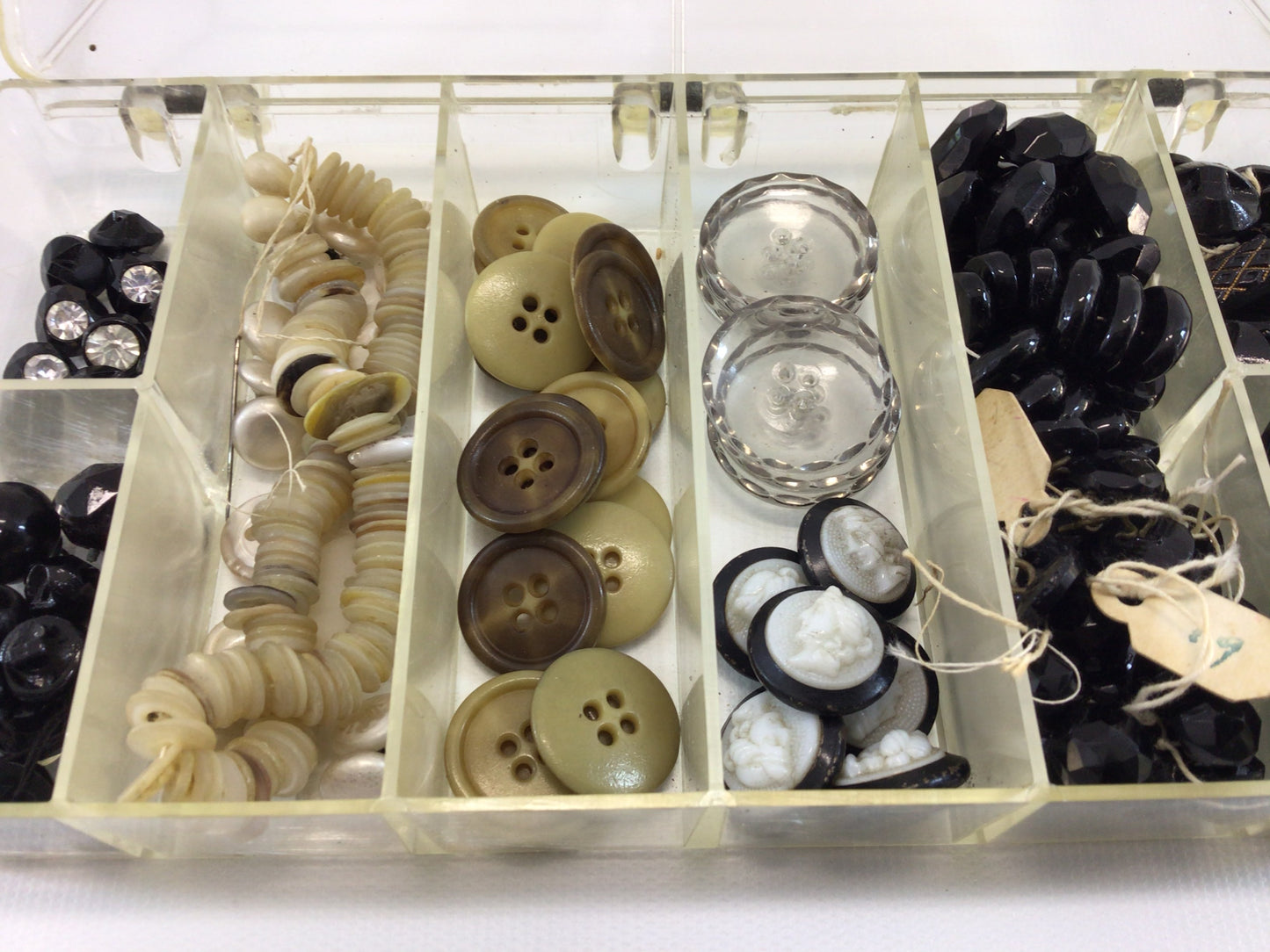 Button Collection Variety of Antique Vintage Plastic Bakelite Mother of Pearl Glass Buttons