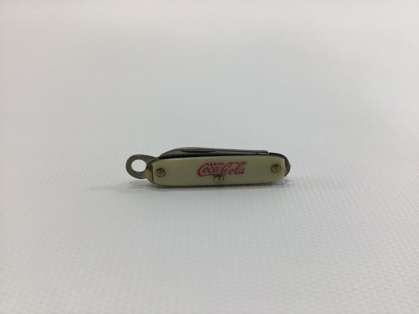 Miniature Coca Cola Keychain Pocket Knife 1" Single Blade Vintage Advertising Collectible