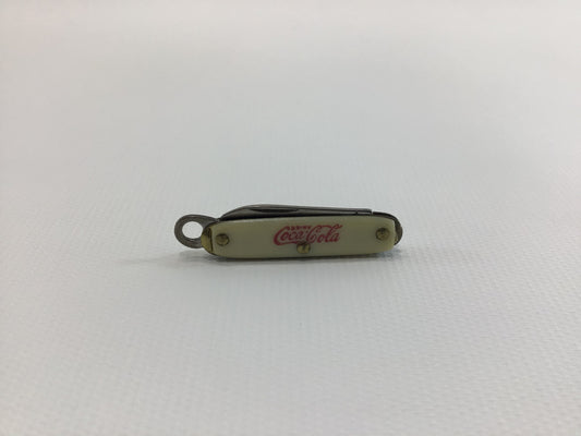 Miniature Coca Cola Keychain Pocket Knife 1" Single Blade Vintage Advertising Collectible