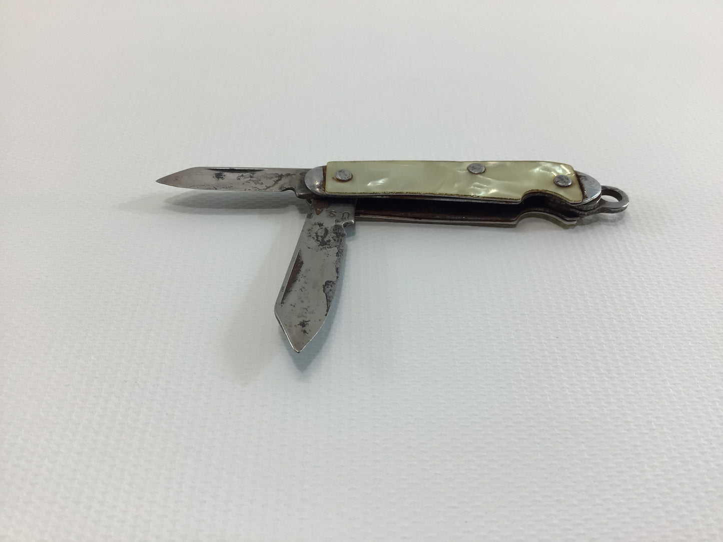 Michigan Souvenir Keychain Pocket Knife Miniature Double Blade Vintage Made in USA