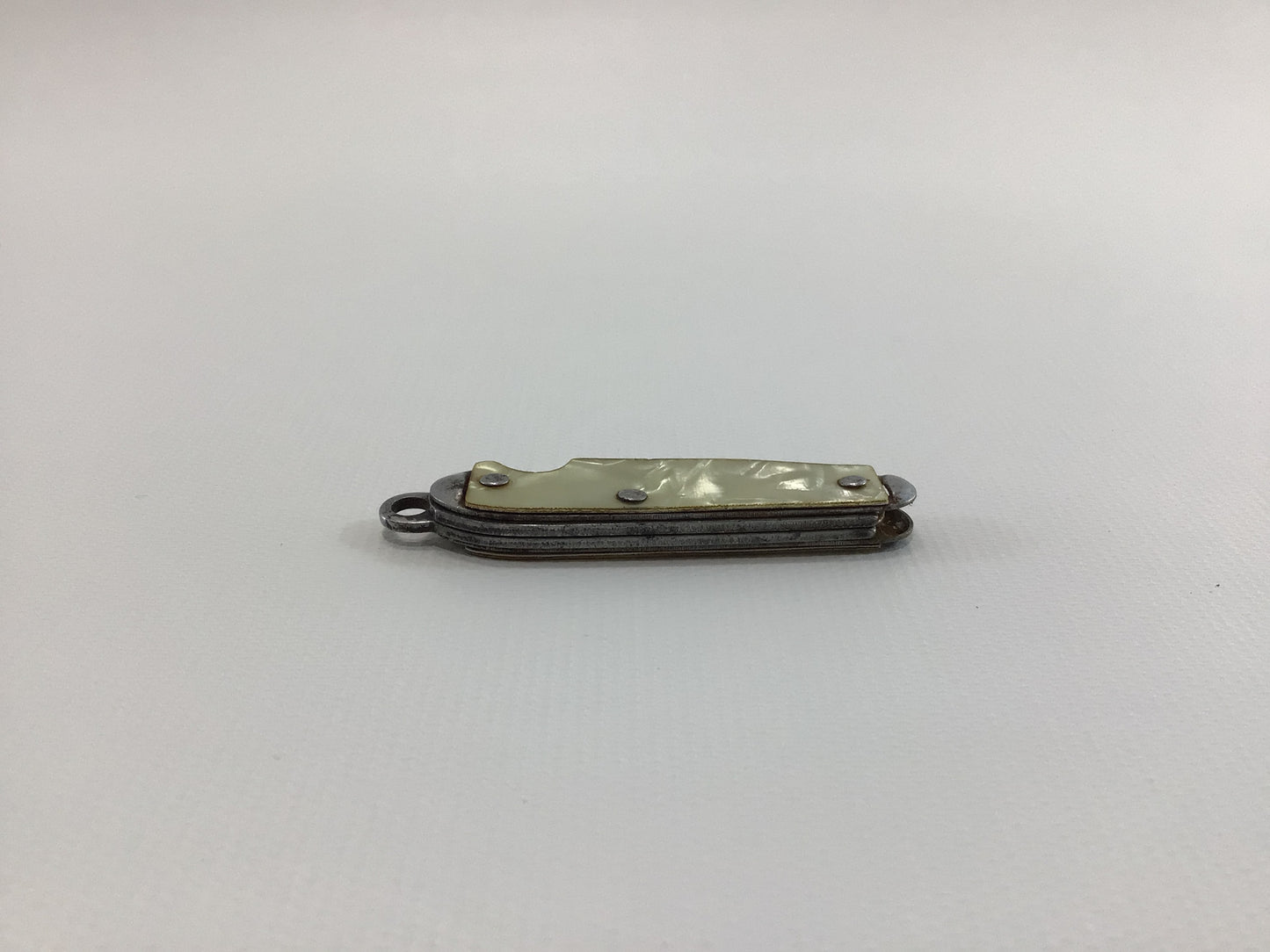 Michigan Souvenir Keychain Pocket Knife Miniature Double Blade Vintage Made in USA