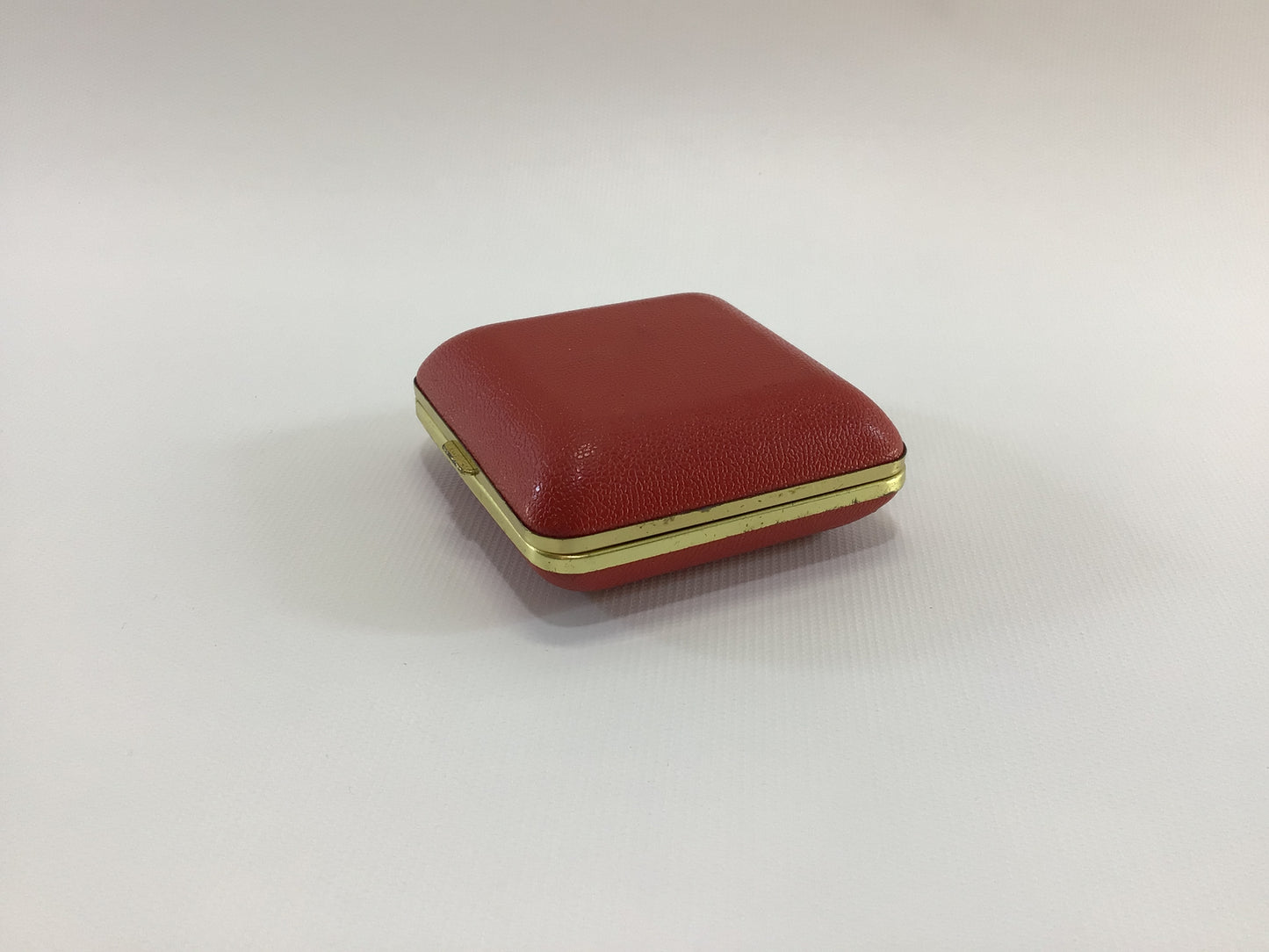 Westclox Travel Alarm Clock Japan Movement in Red Faux Leather Case Vintage Mechanical Wind
