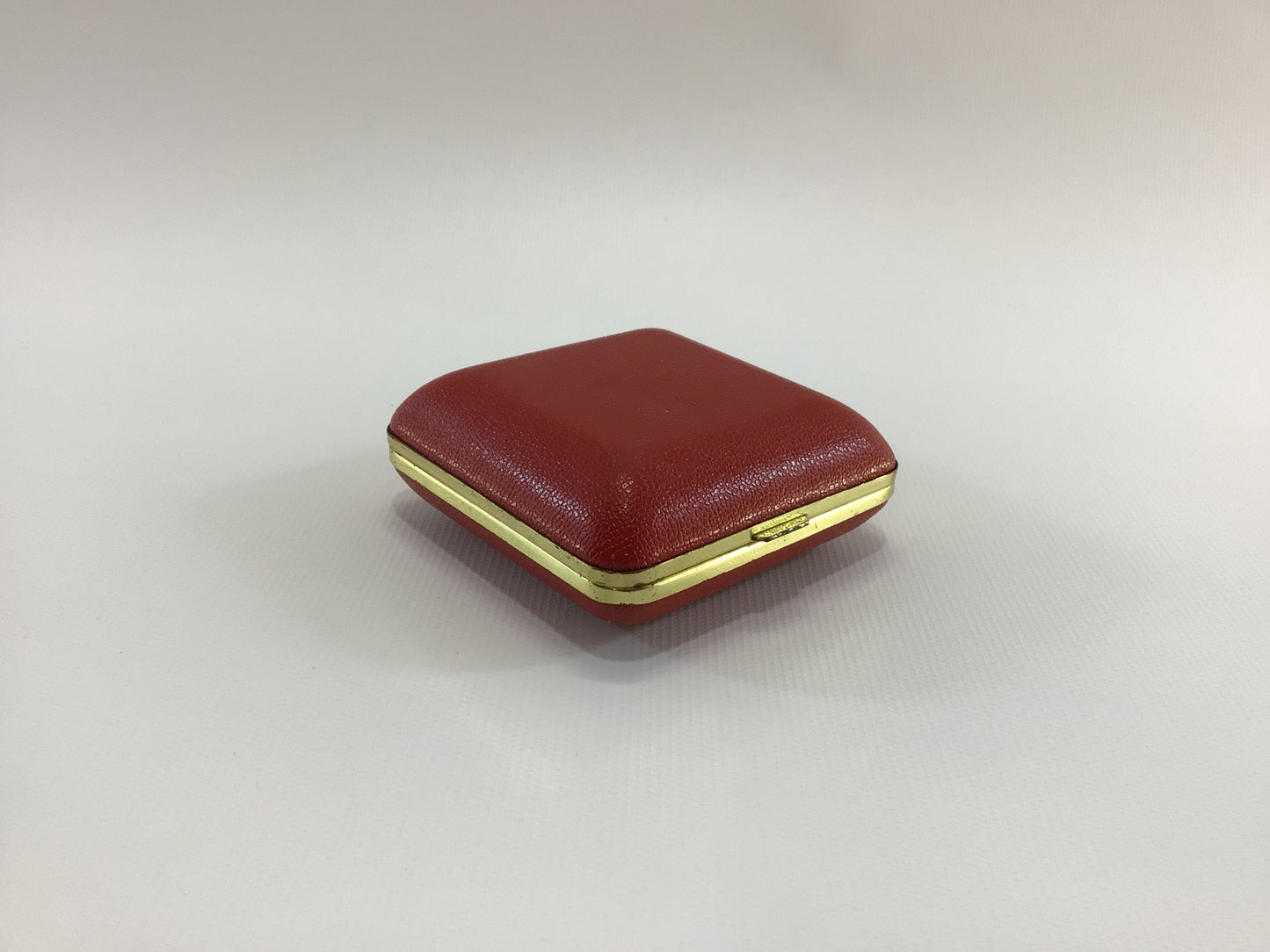 Westclox Travel Alarm Clock Japan Movement in Red Faux Leather Case Vintage Mechanical Wind