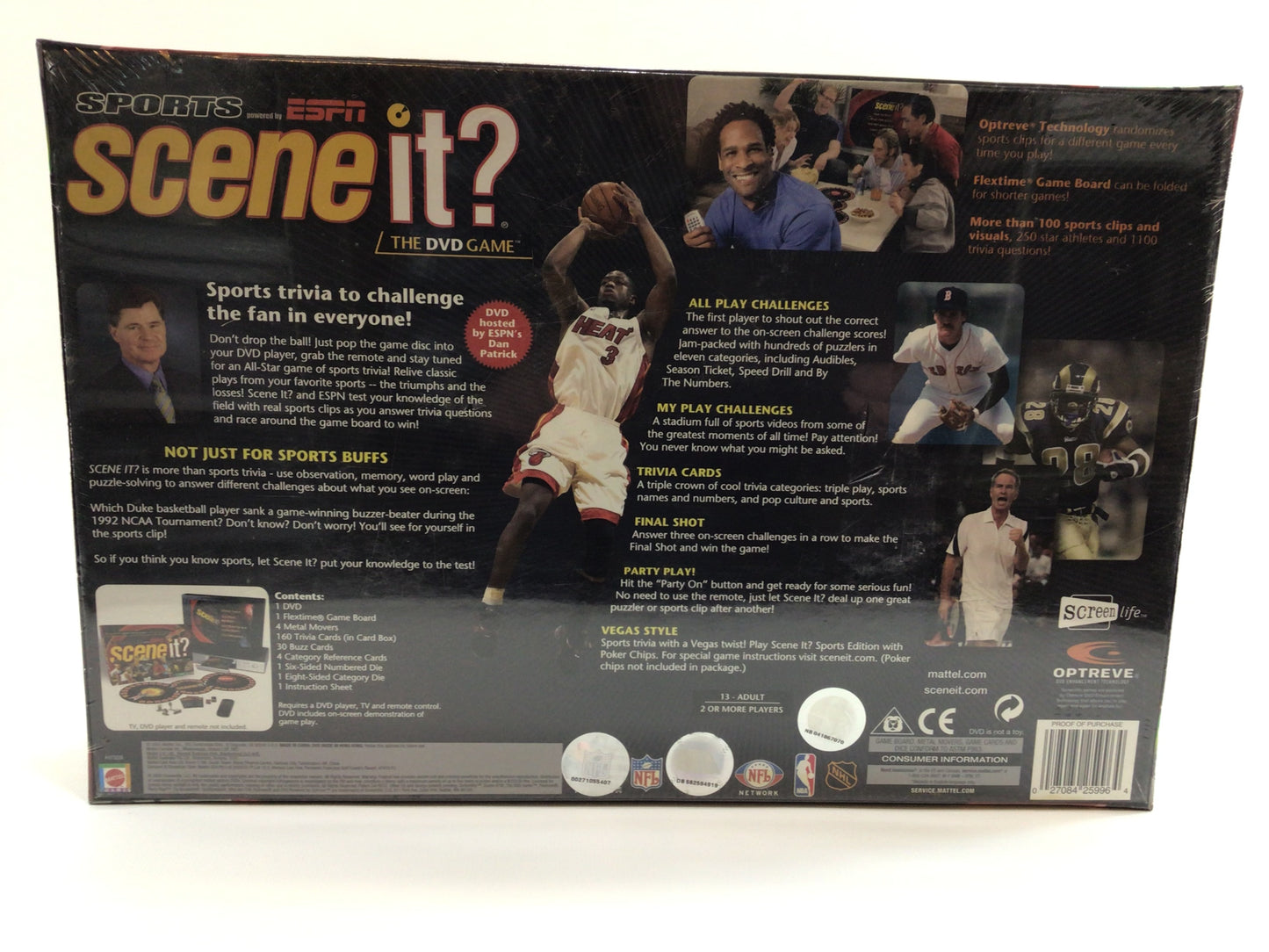 2005 Mattel SCENE it? Sports Trivia DVD Game