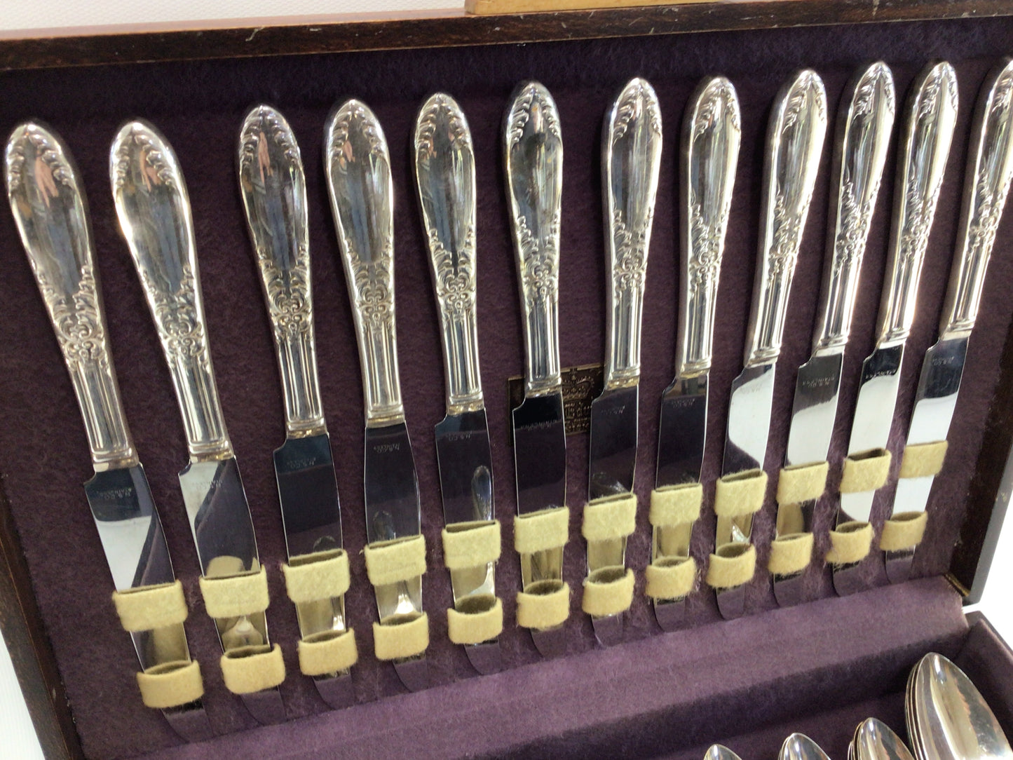 12 Piece Flatware Service 70 Pcs King Edward National Silverplate Co Vintage Quality Silverware in Art Deco Era Chest