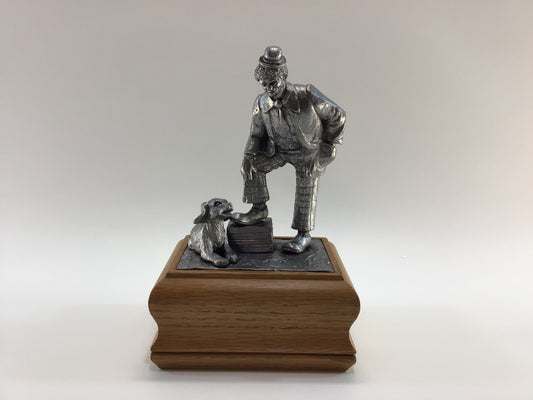 Pewter Dog & Clown Music Box THOMAS Vintage 1988 Ricker Bartlett 168/2500 Limited Series Collectibles