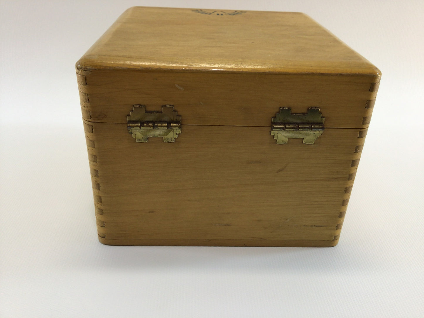 Vintage Wooden Recipe File Storage Box Plan-A-Meal 1930's Kitchen Collectible