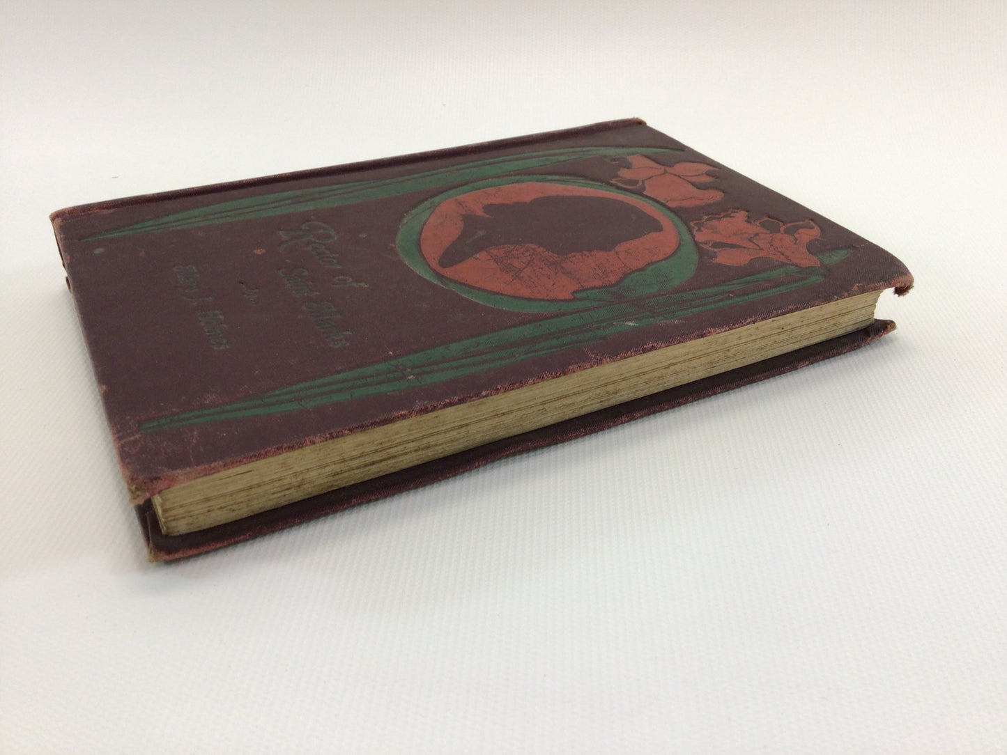 Antique Catholic Novel The Rector of St Mary's by Mary J Holmes Red Hardcover Embossed Hurst Publishers