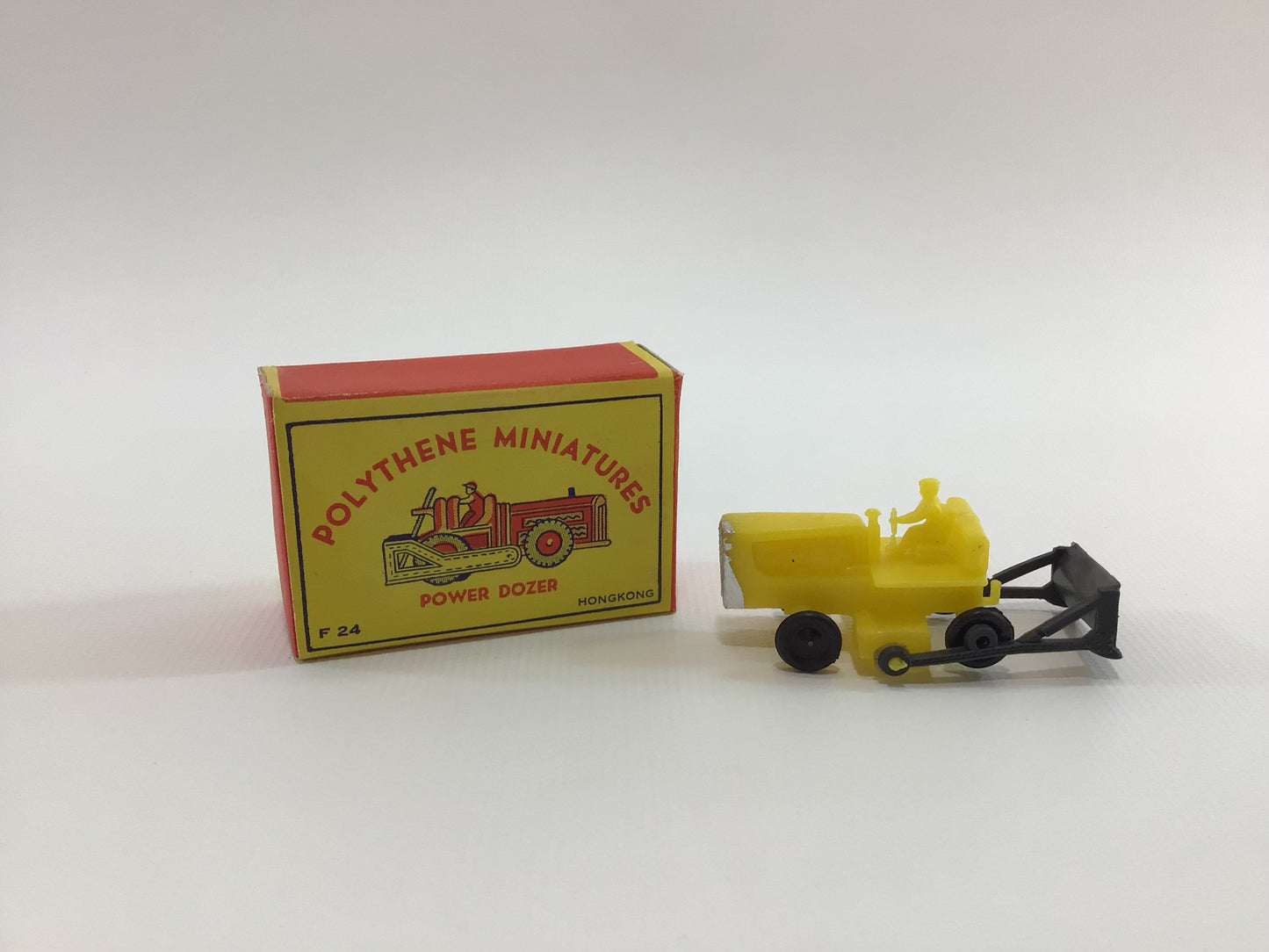 Party Favors Set of 6 Road Construction Vehicles Kitschy Vintage Polythene Miniatures 1950s Heavy Work Equipment Toys