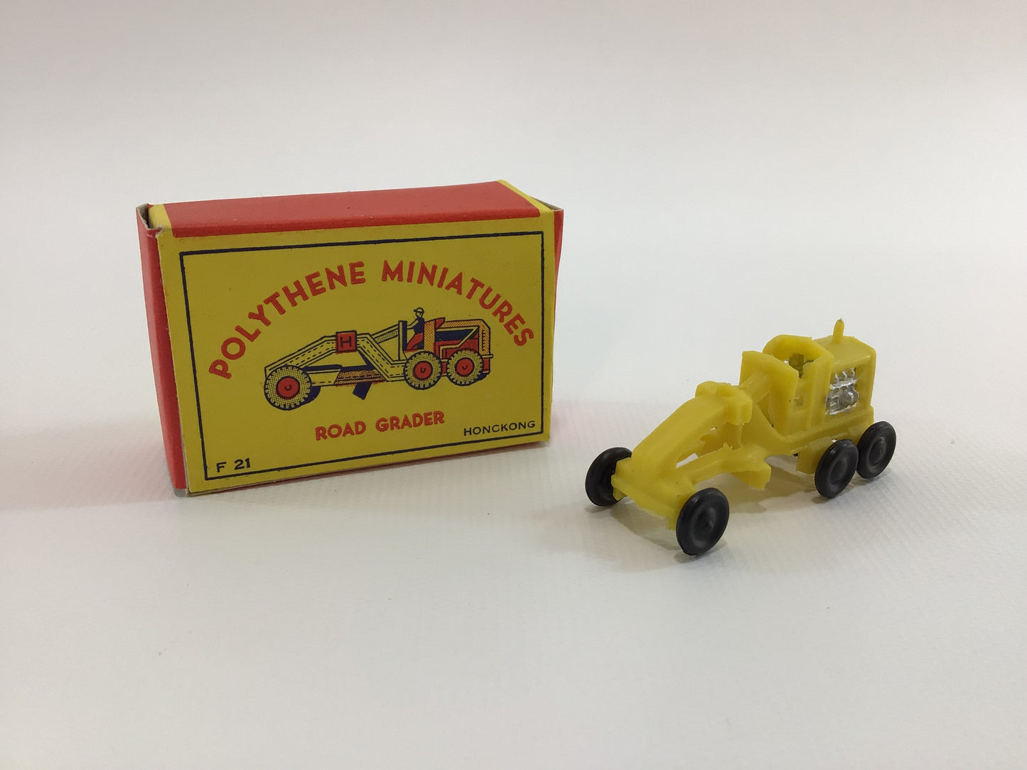 Party Favors Set of 6 Road Construction Vehicles Kitschy Vintage Polythene Miniatures 1950s Heavy Work Equipment Toys