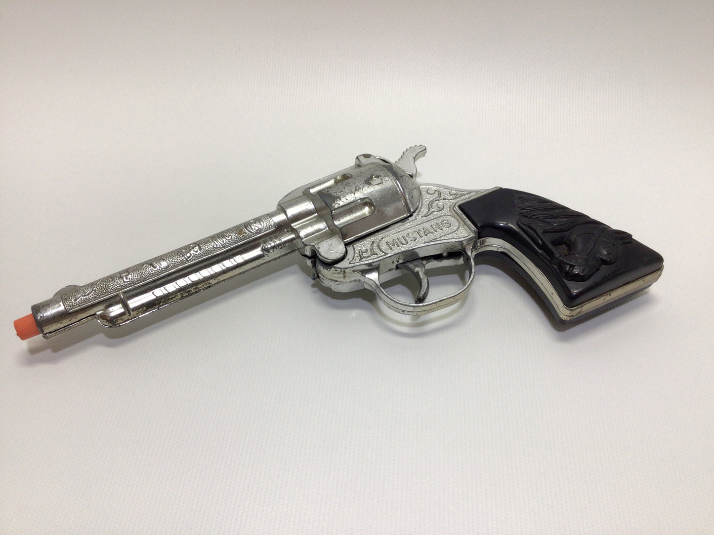 Six Shooter Cap Gun Kilgore Mustang Revolver Vintage 1960s Dime Store Toy Made in USA